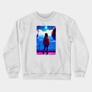 Anime si fi girl Crewneck Sweatshirt